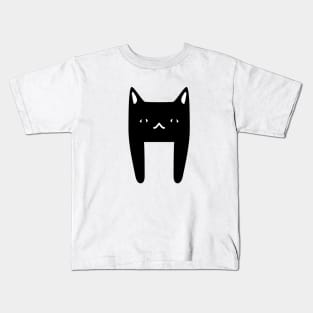 Black Cute Cartoon Cat Kids T-Shirt